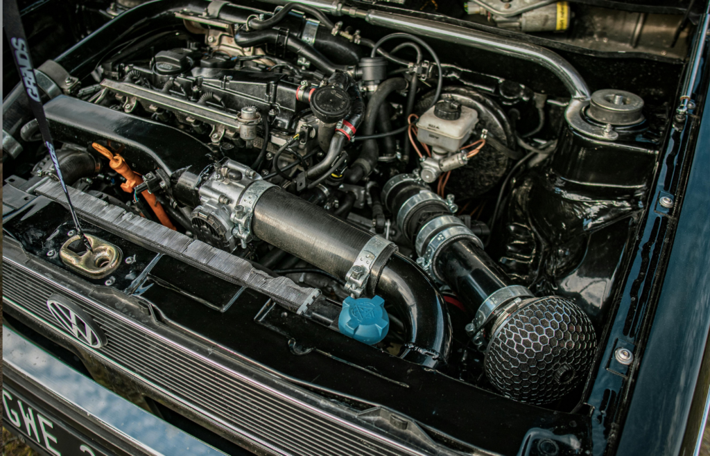 Close Up of Car Engine