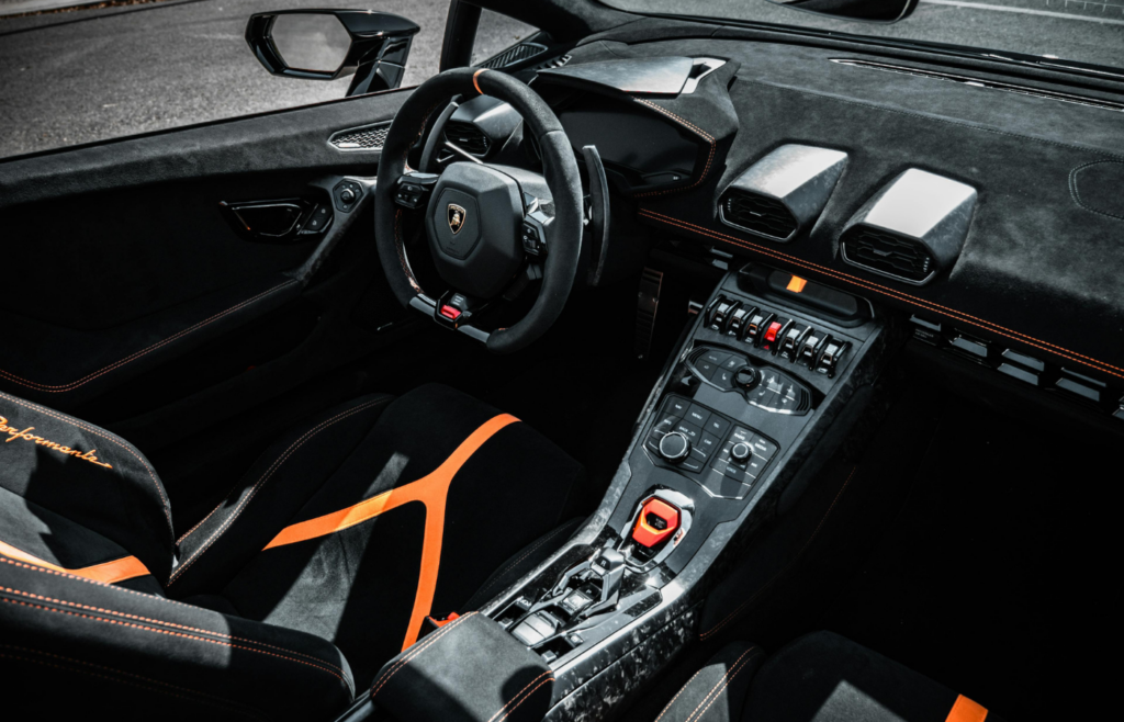 Black and Orange Car Interior