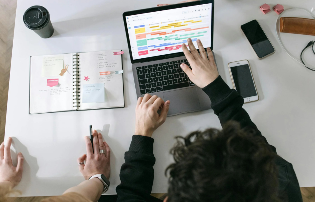 Calendar filled with back-to-back virtual meetings