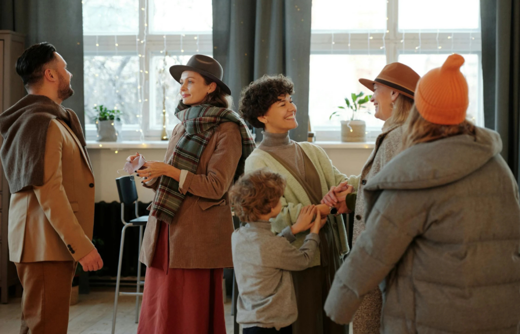 Group of parents attending a community meeting