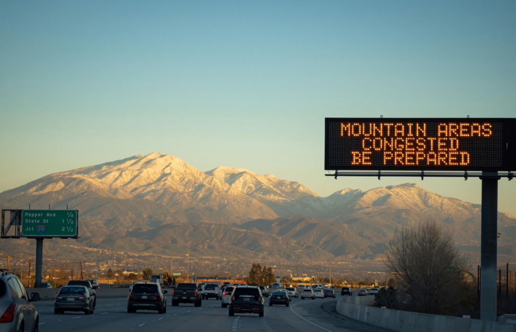 Barren San Bernardino Mountains Seen from Highway
