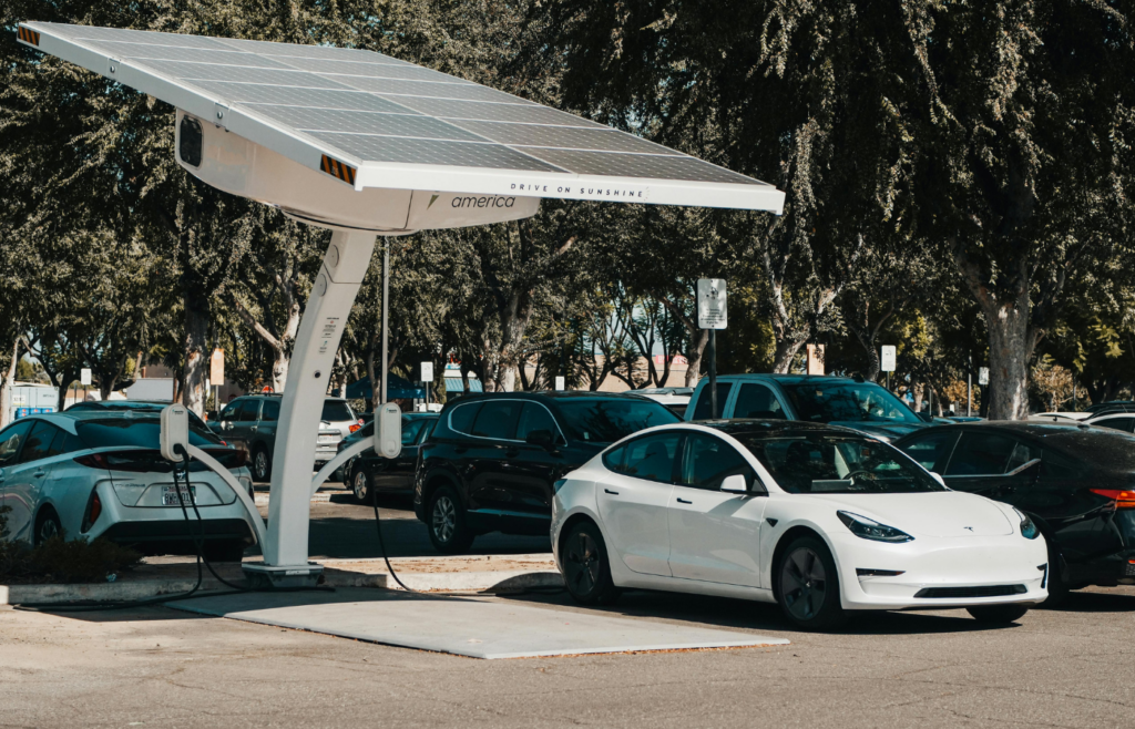 Electric Cars Charging on Stations