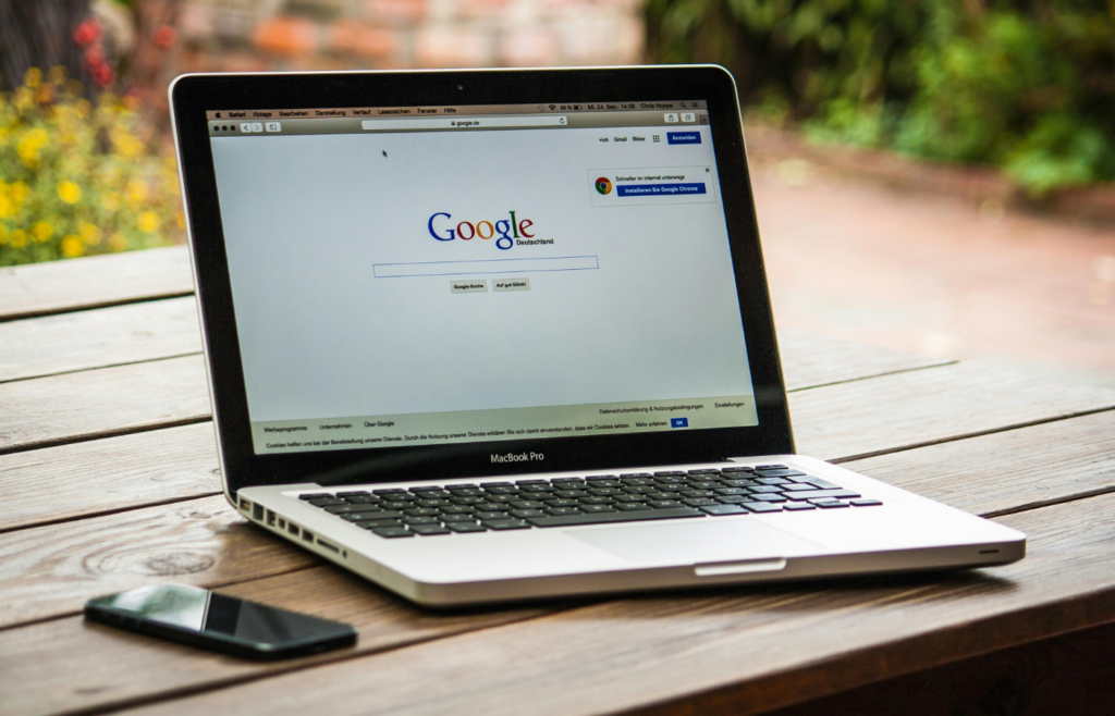 Google Search Engine on Macbook Pro
