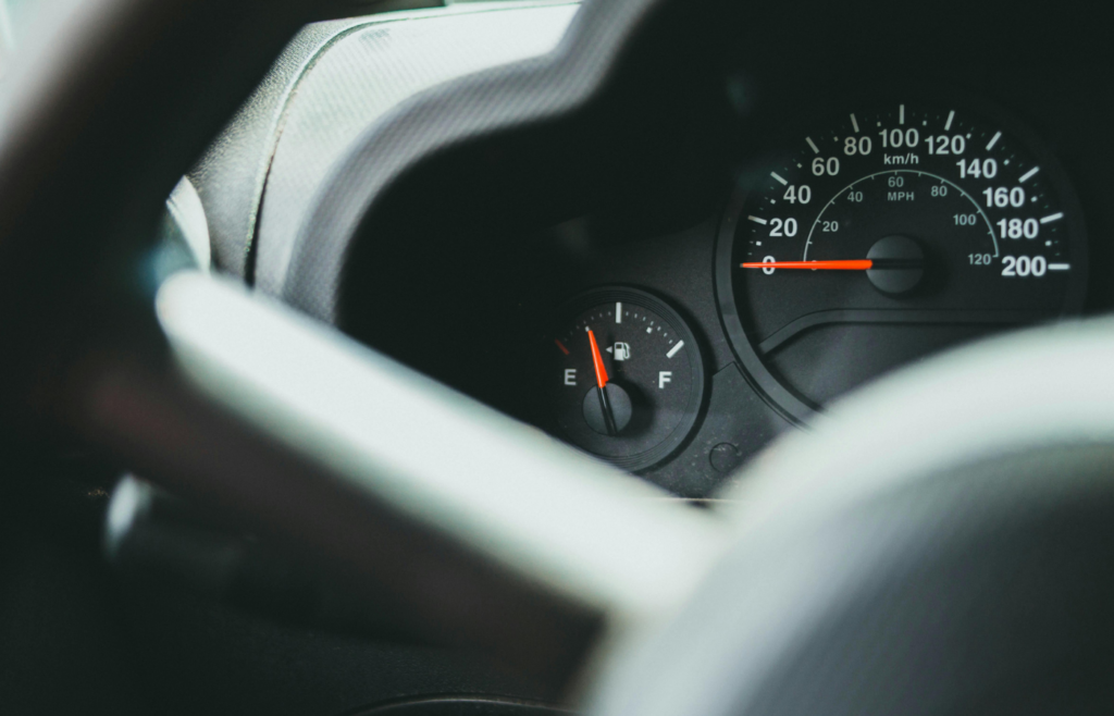 Close-Up Shot of a Car Dashboard