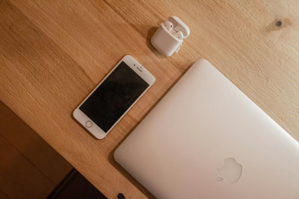 phone on table