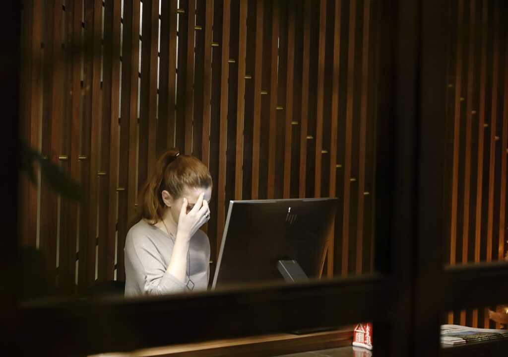 stressed woman